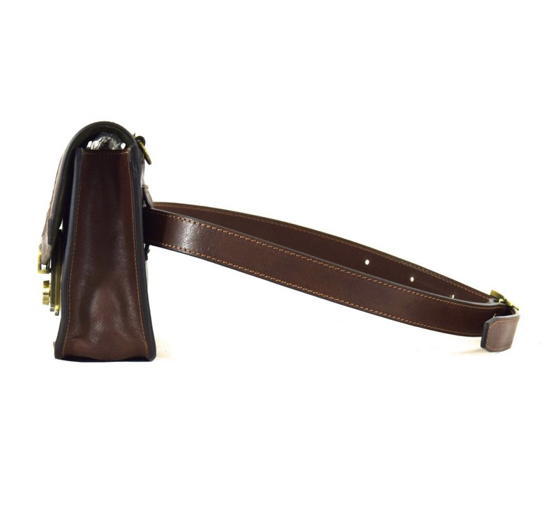 LEREN DAMESTAS 21,5 CM LENGTE X 17 CM HOOGTE
