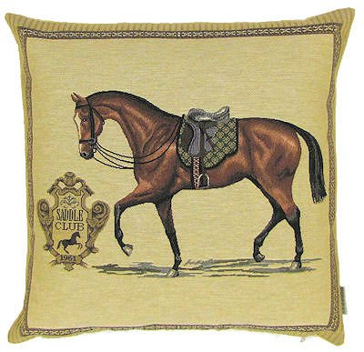 funda de almohada decorativa Saddle Club caballo