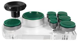 Kassebund lukker/åbner med 7 trykstykker, Ø 20 - 45 mm
