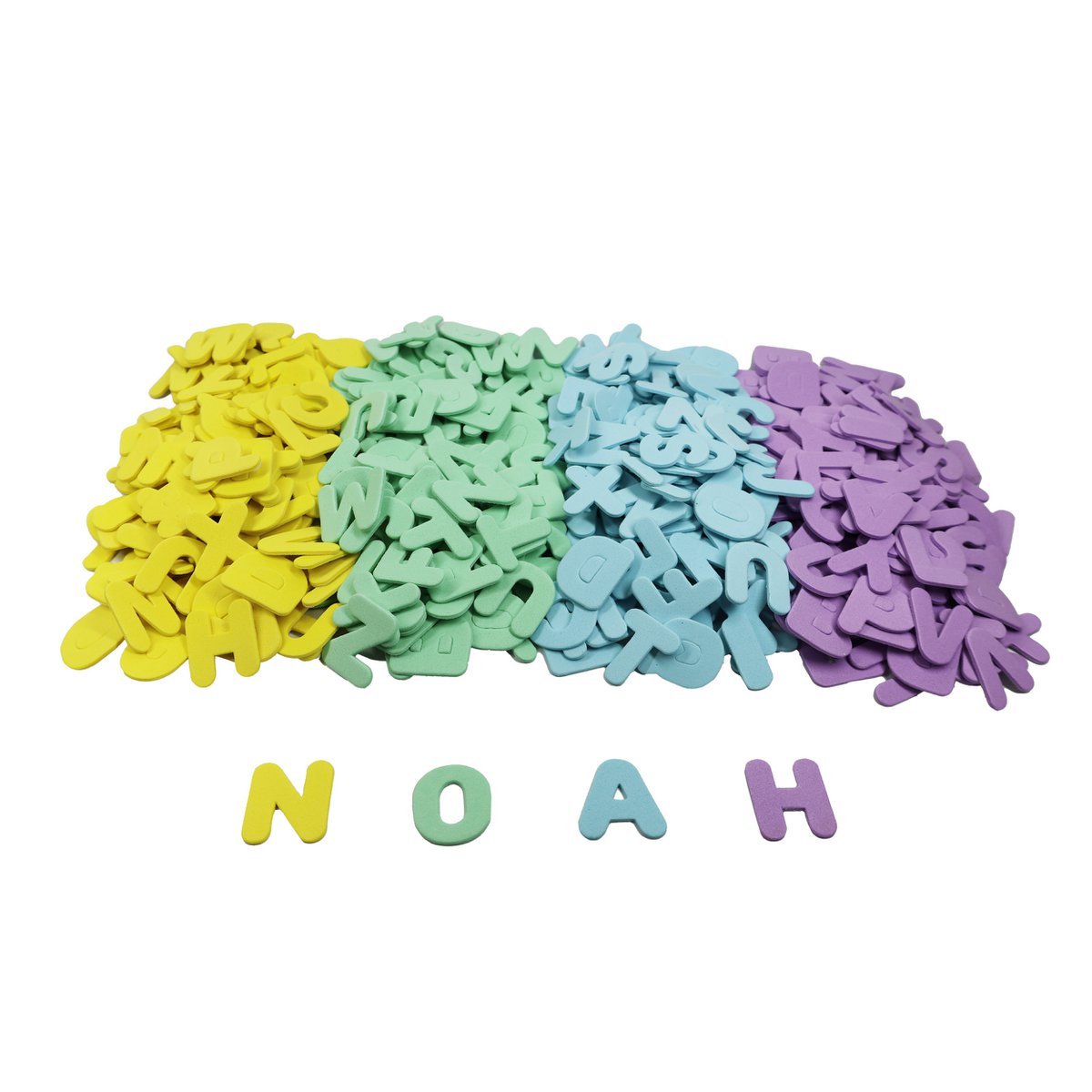 Schuimstrekken - letters - Ø 3 cm - 520 pc's - diverse kleur