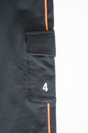 LewyLou NO4 Jogger czarny z pomarańczowym paskiem