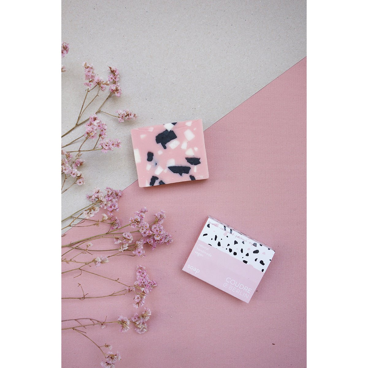 Handmade soap bar rosestone