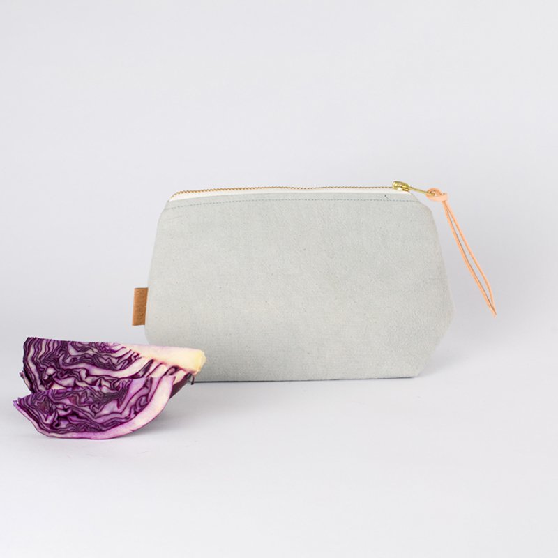 Toiletry bag pouch vegetable colored
