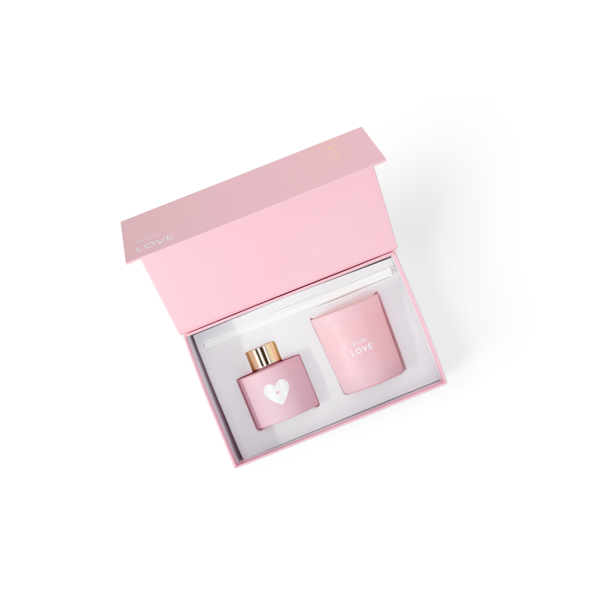 Candle & Diffuser Giftset - med kærlighed