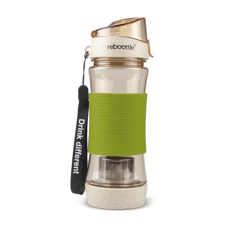bottle · TEA BEIGE & GREEN - Sustainable drinking bottle