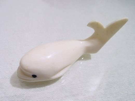 Set of 6 whale knife holders in bone
