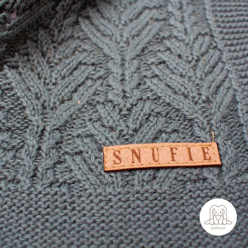 Baby Blanket | FAN KNIT | Moss Green
