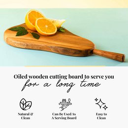 Planche à découper en bois - Planche de service en bois massif noyer poire