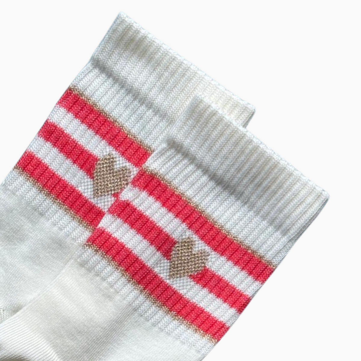 Socke Coral Stripey Heart