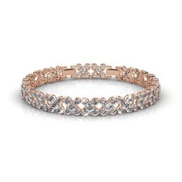 Bracciale Fiorito - Or Rosé et Cristal