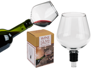Glass bottle cap with silicone seal, Wine Glass,
