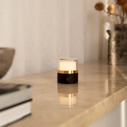 Leo Dark Brown Rechargeable Lamp