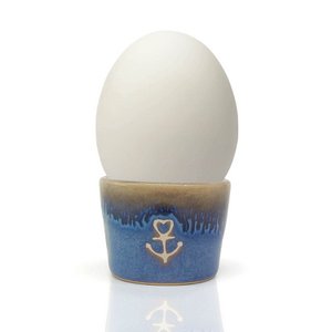 Steengoed eierbeker "anker" blauw