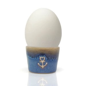 Steengoed eierbeker "anker" blauw