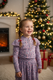 Funkle Girls Dress with floral print