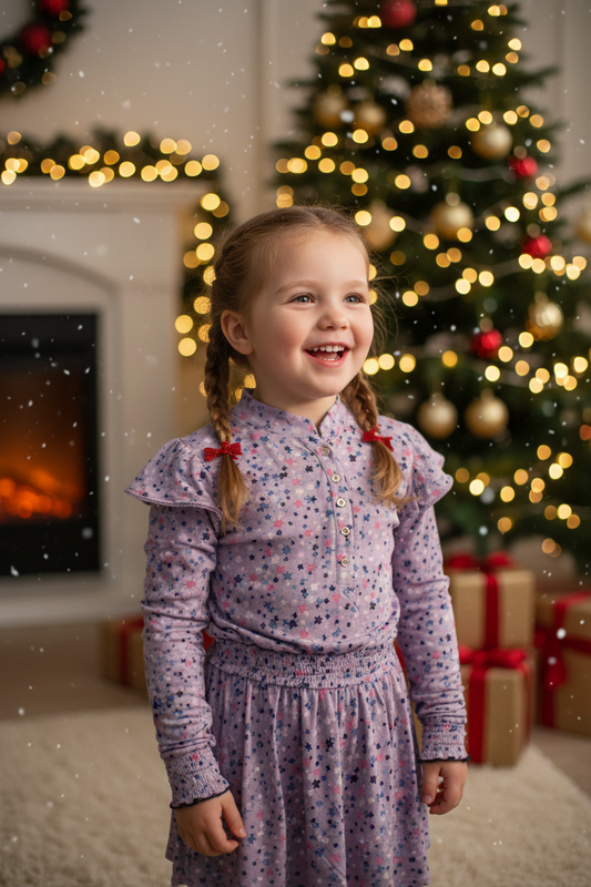 Funkle Girls Dress with floral print