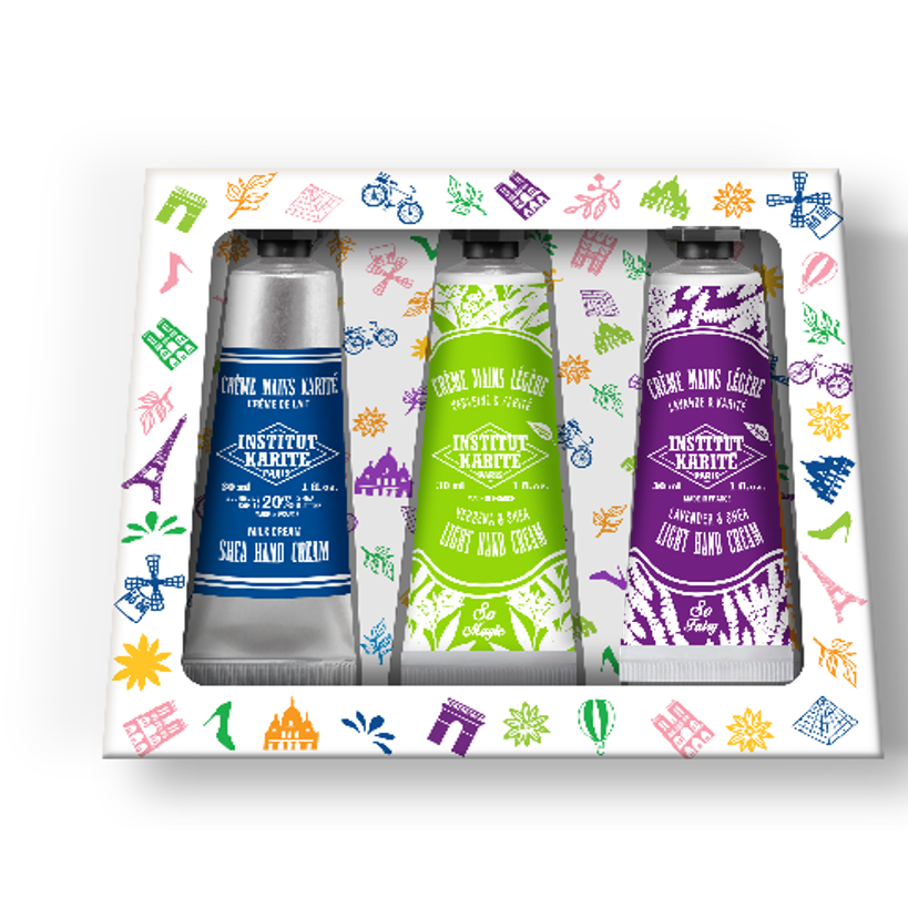 Trio Parisien - 3 Crèmes Mains sans étuis - Crème de Lait, Verveine, Lavande