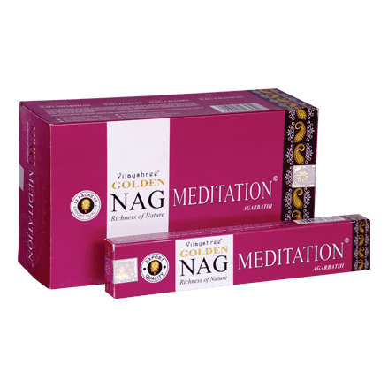 Golden Nag Meditation Incense 15 Grams