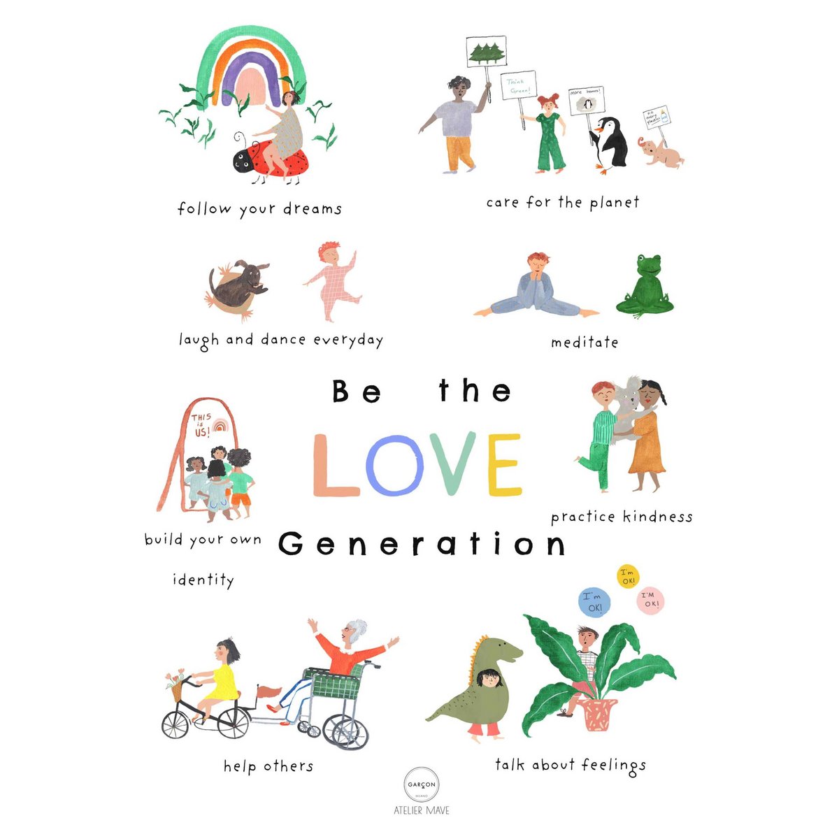 Poster "Be the Love Generation" - 50 x 70 cm