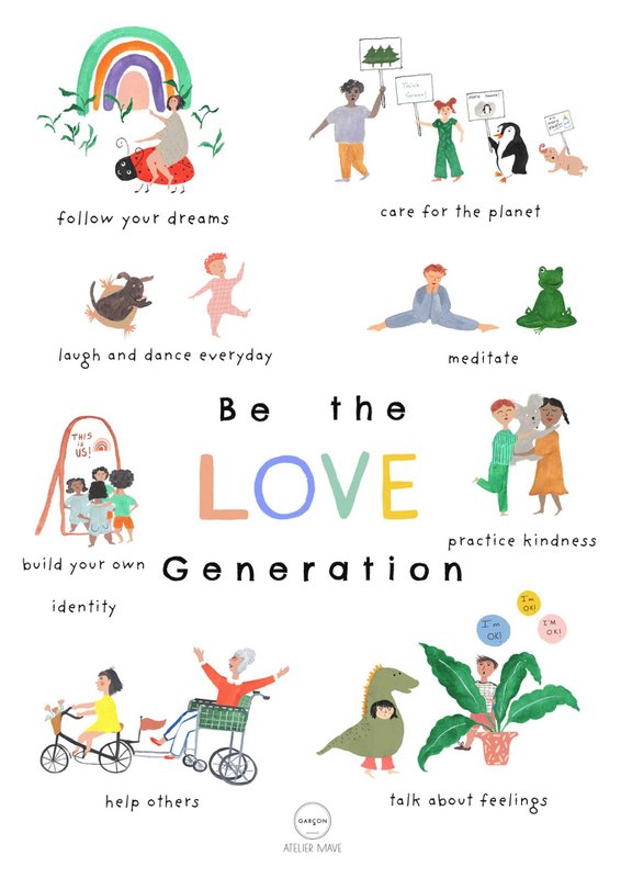 Poster "Be the Love Generation" - 50 x 70 cm
