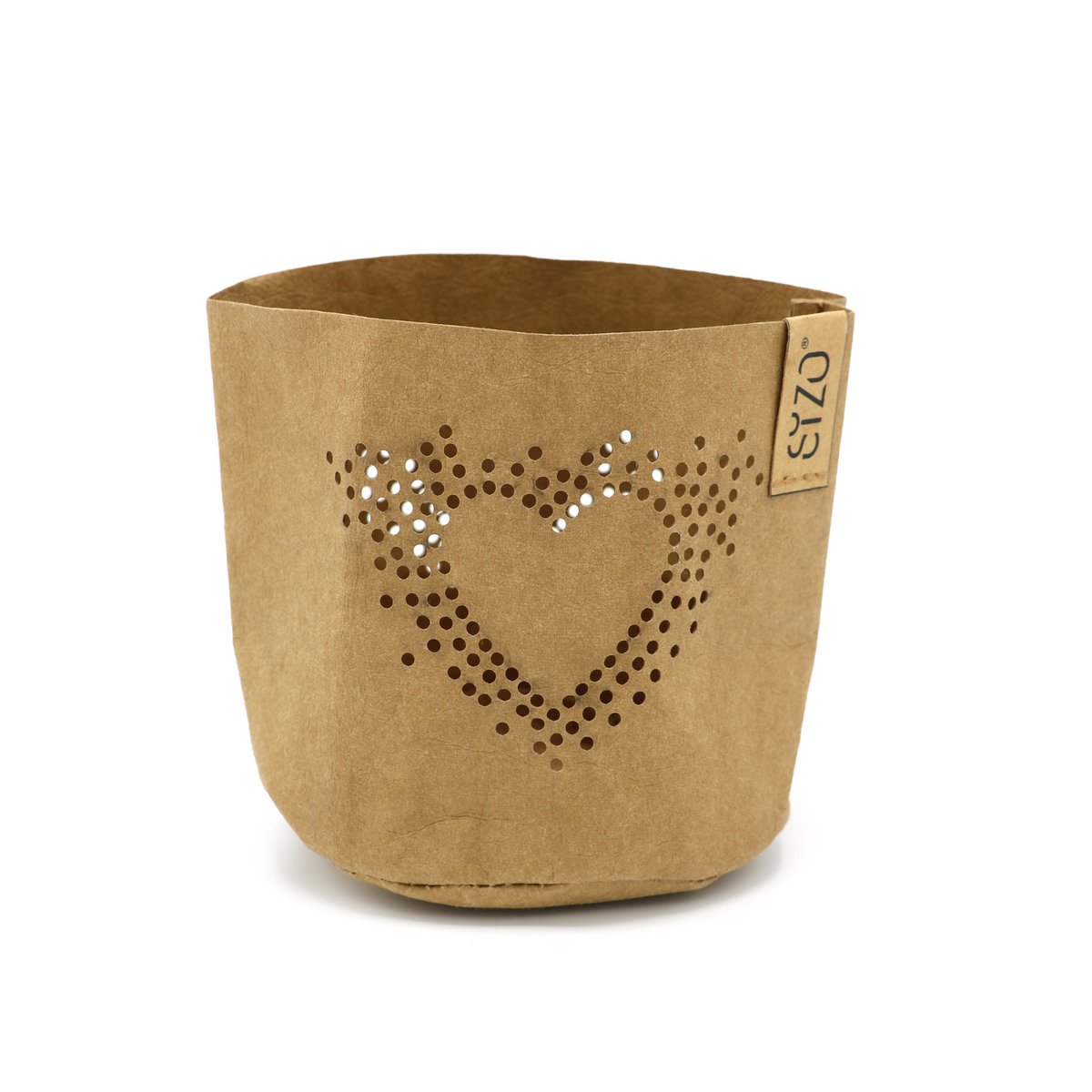 Soporte de luz LED de papel SIZO "Corazón" Natural