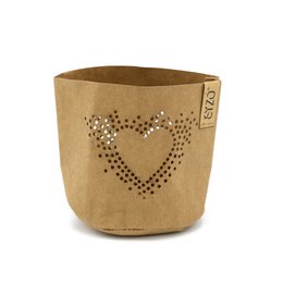 Soporte de luz LED de papel SIZO "Corazón" Natural