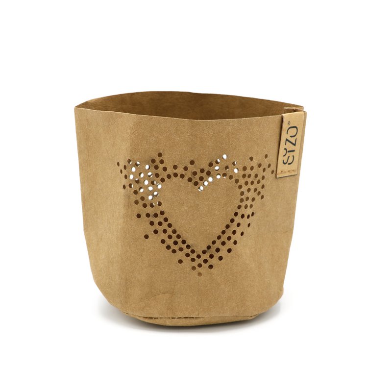 Soporte de luz LED de papel SIZO "Corazón" Natural
