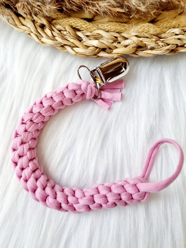 Pacifier clip Twist Coral