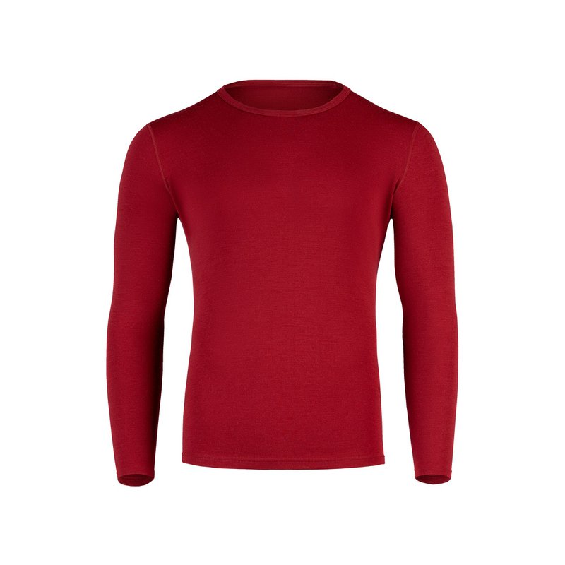 Men's Merino 250 Long Sleeve Crew Royal Cherry
