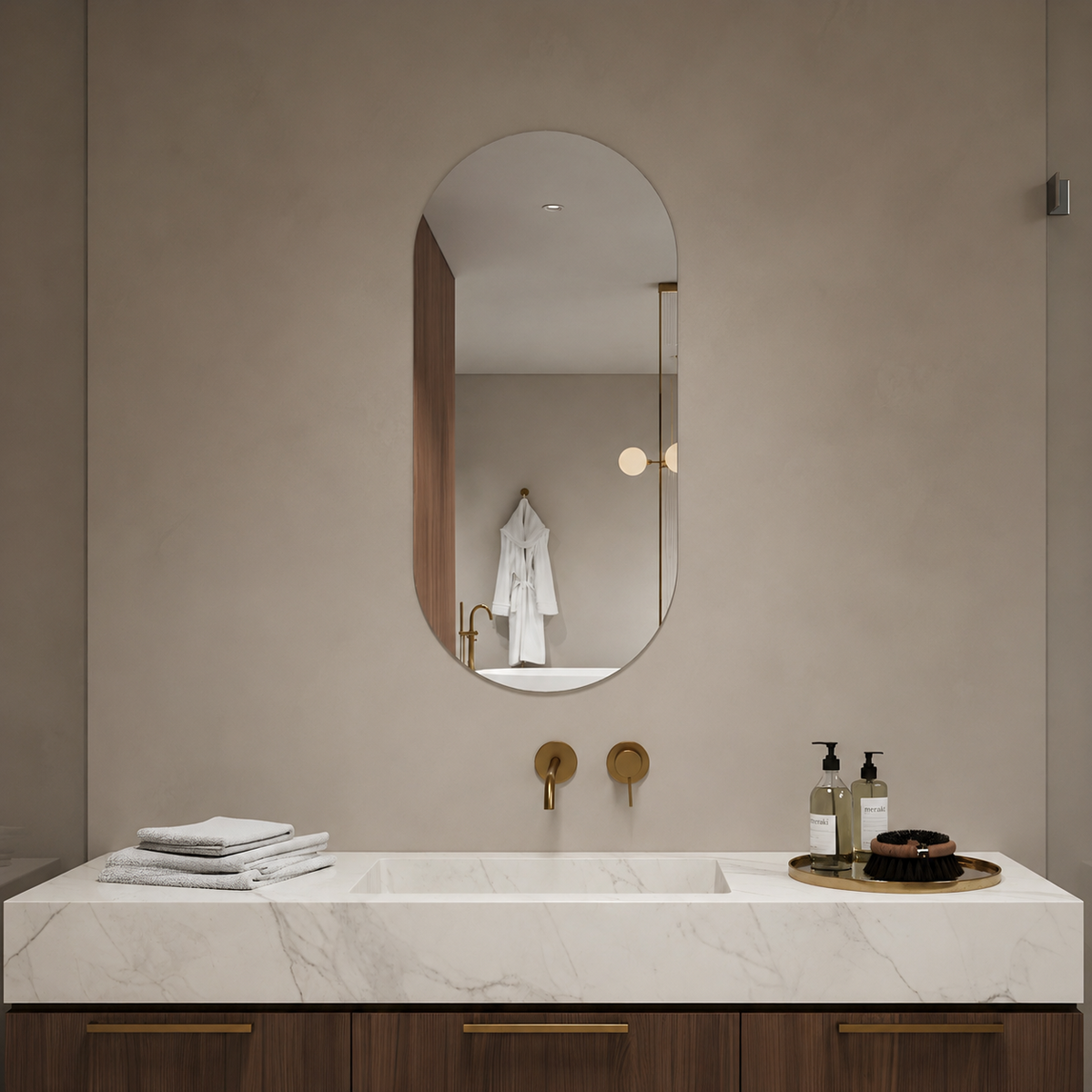 LED-badkamerspiegel Lumoire Lux ovaal 50 cm