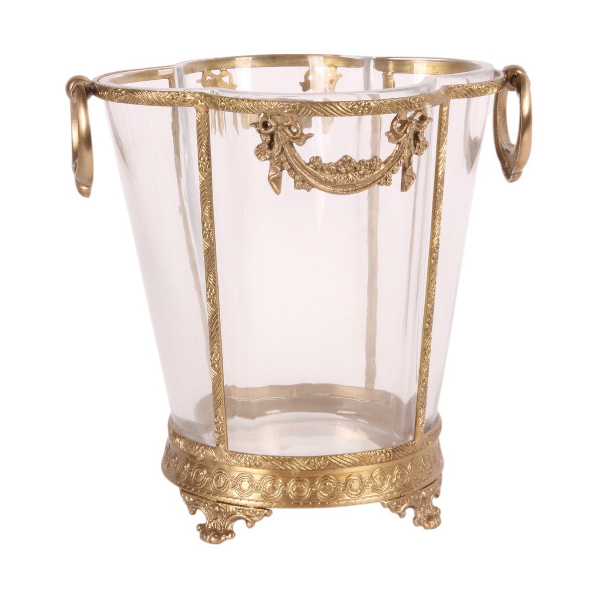 Weinkühler 25 cm – Gold – Messing