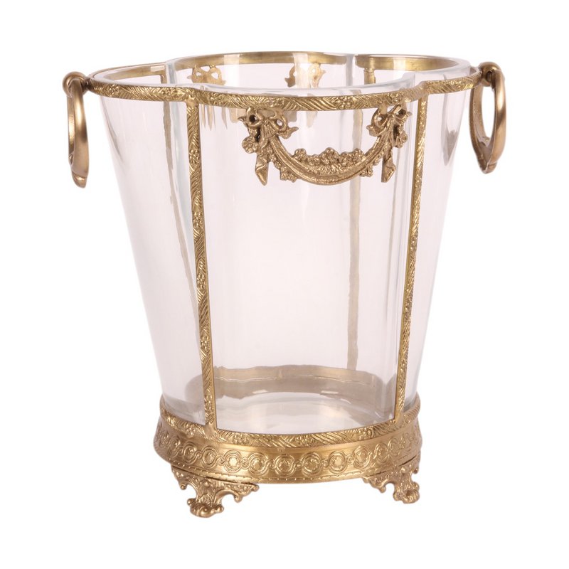 Weinkühler 25 cm – Gold – Messing