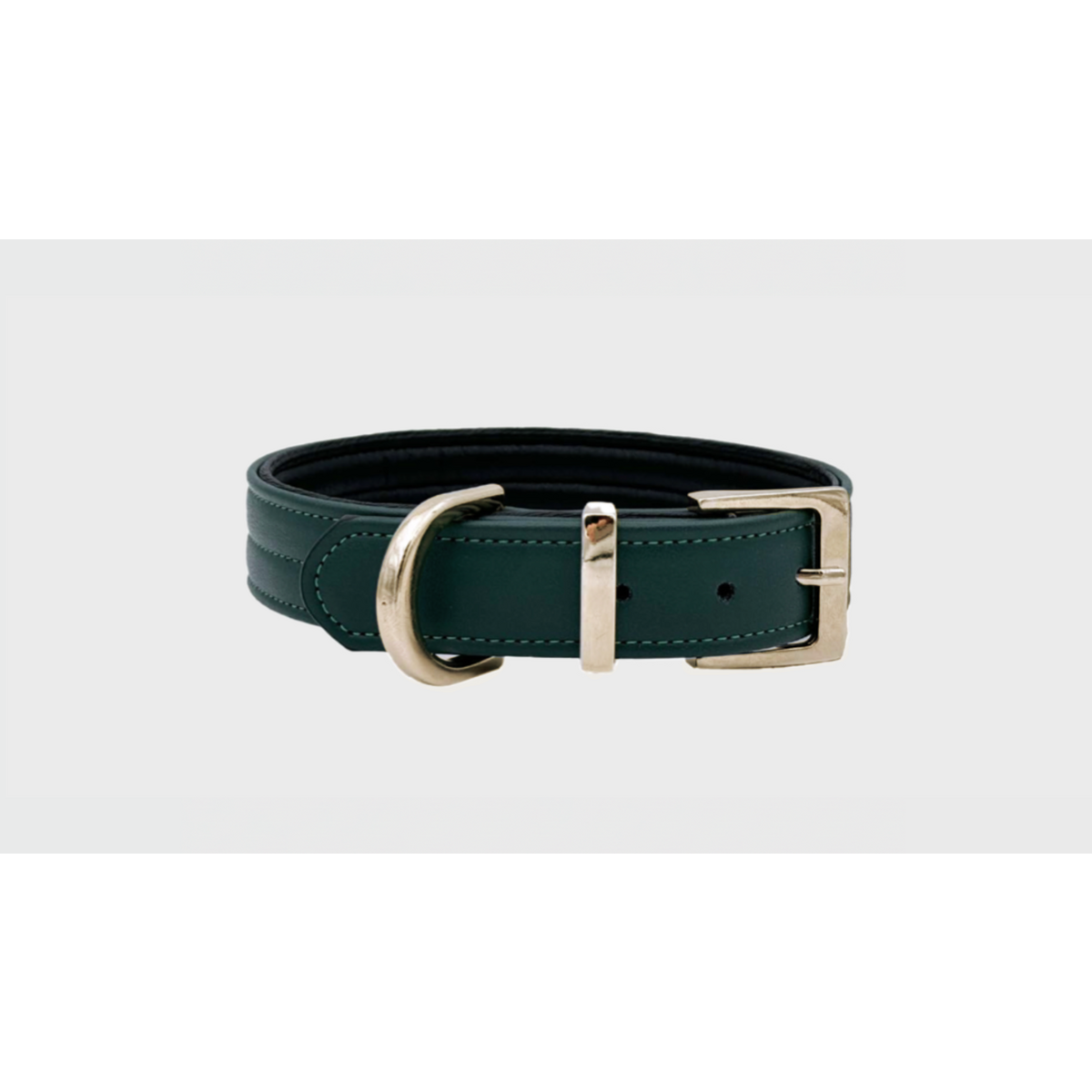 COLLIER CHURCHILL. Vert Sapin – Collier chien cuir wegańskie