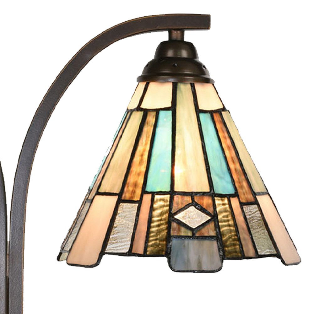Tiffany Table Lampe 48x19x57 cm Verre brun