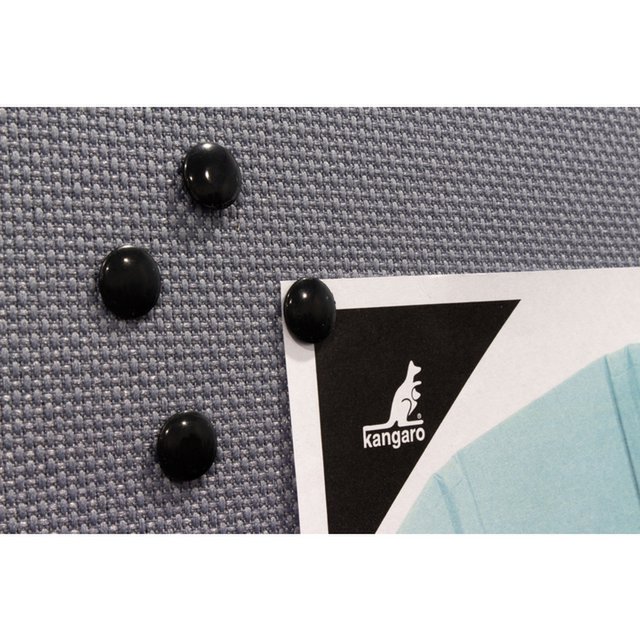 Thumbtacks Kangaro black cap brass plastic box 100 pcs