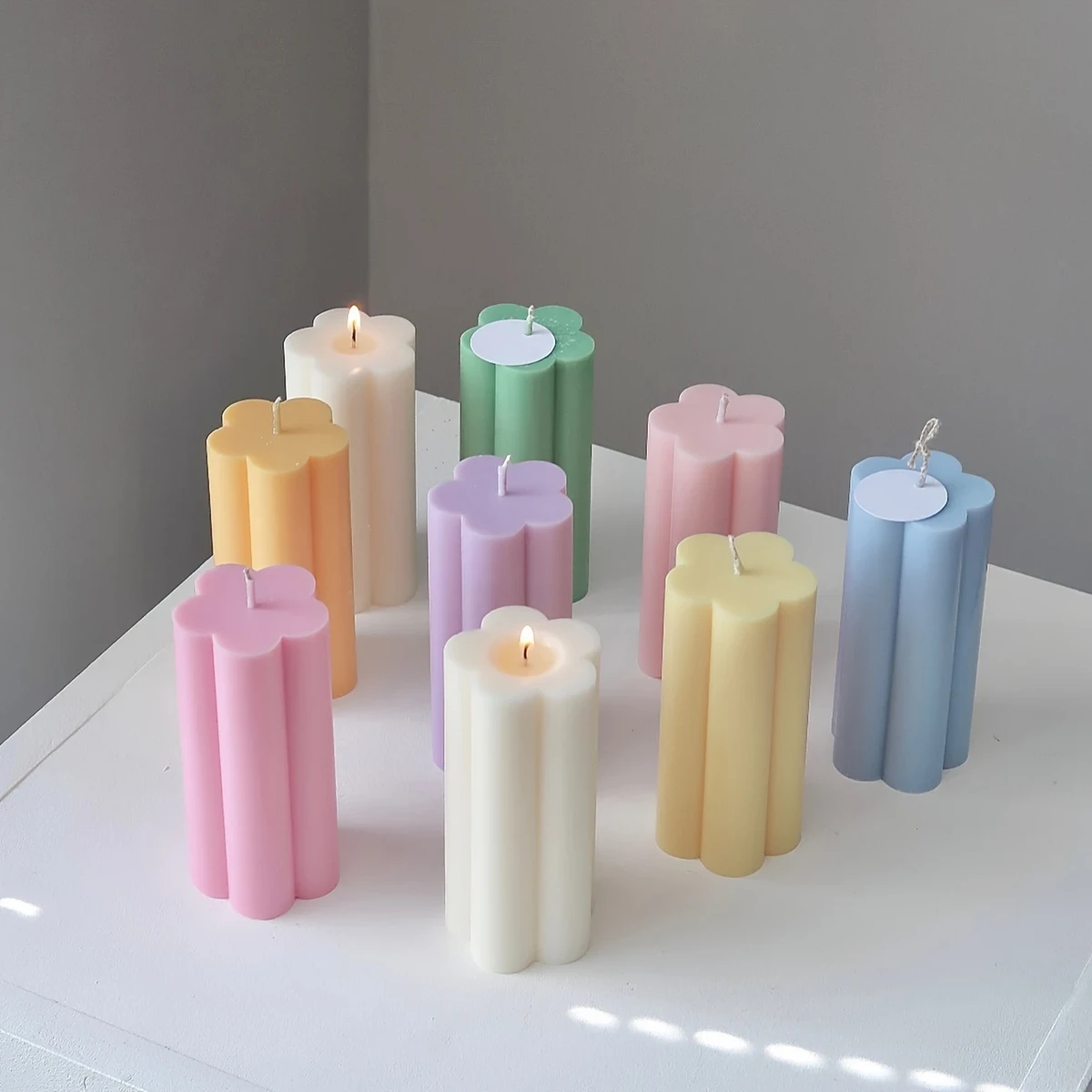 Candela di cera di soia trifoglio