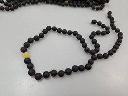 Handmade black amber necklace for him or her mens jewelry wholesale