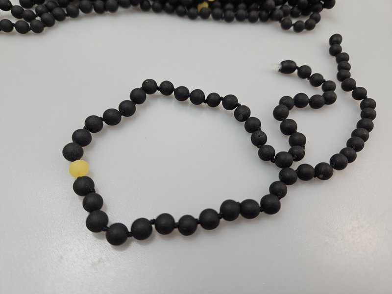Handmade black amber necklace for him or her mens jewelry wholesale