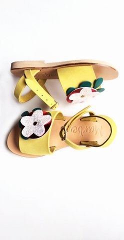 Handgefertigte Kindersandalen aus Leder: Violeta