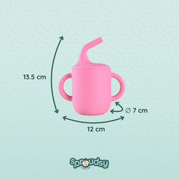 Taza de entrenamiento para bebé con pajita – Space
