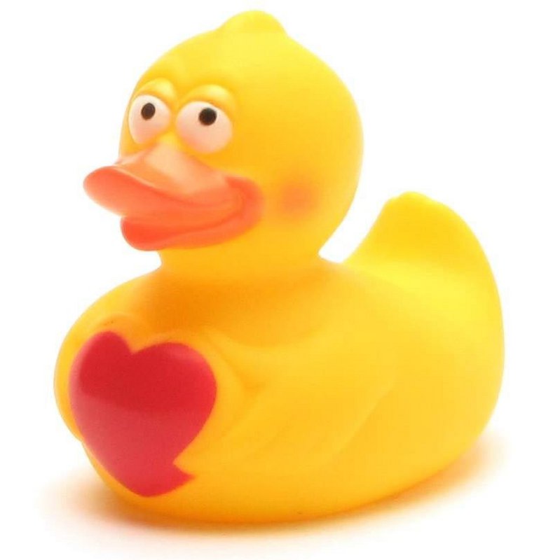 Rubber ducky with heart rubber ducky