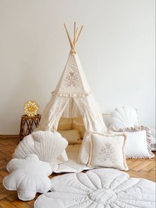 “Boho” Teepee Tent with Frills and Embroidery