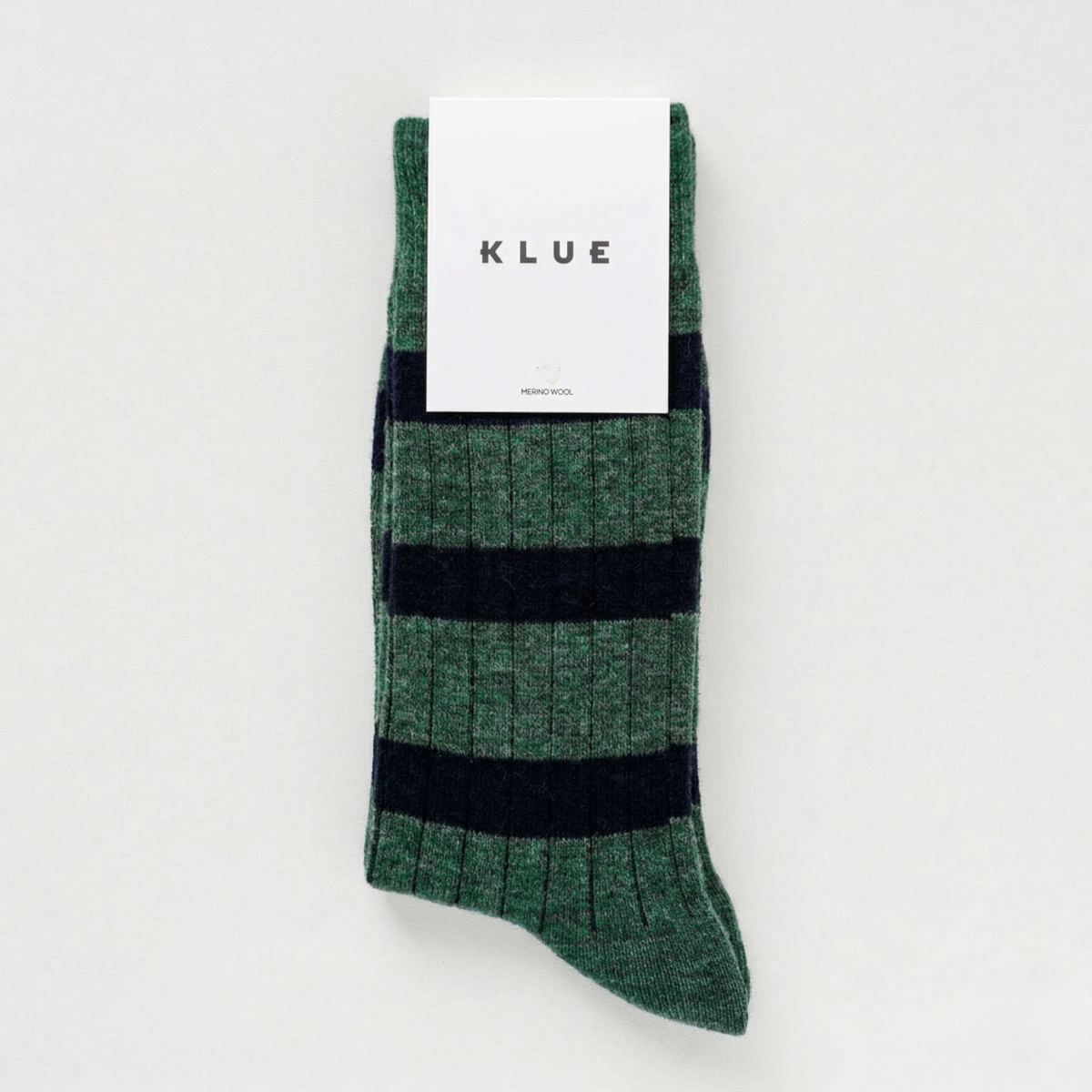 Chaussettes en laine mérinos Klue rayées | 41-46 | Kaki