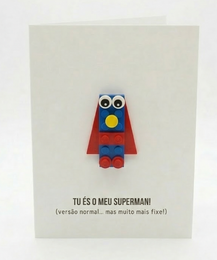 Carte postale Superman – Brique de construction LEGO