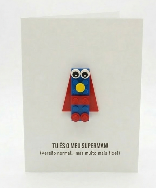 Carte postale Superman – Brique de construction LEGO