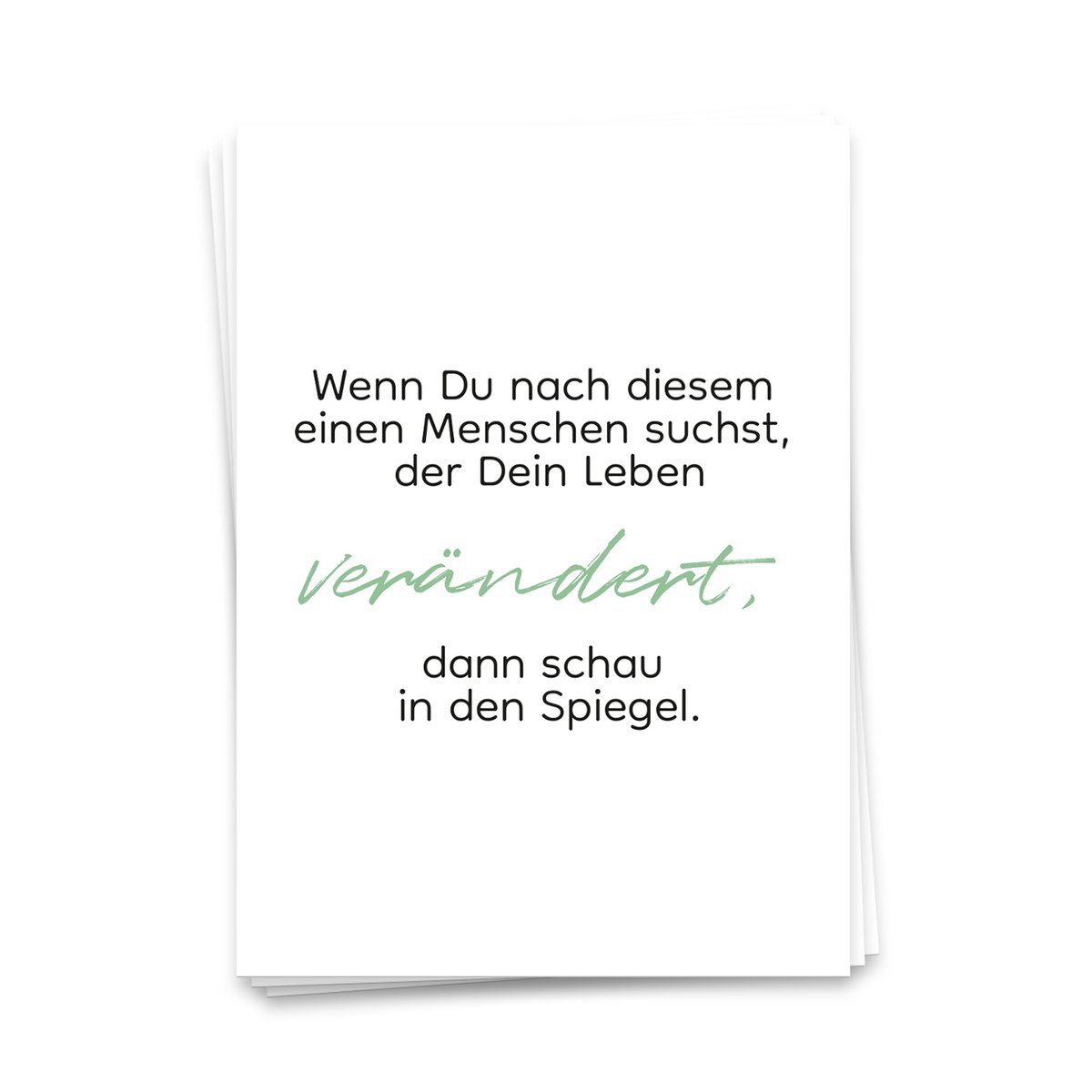 Wenn Du nach diesem einen Menschen suchst, der Dein Leben verändert - Postkarte 10er Set