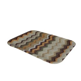 Dienblad plat bruin blauw oranje gekarteld dienblad