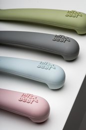 Siliconenlepel en vork- donkerroze