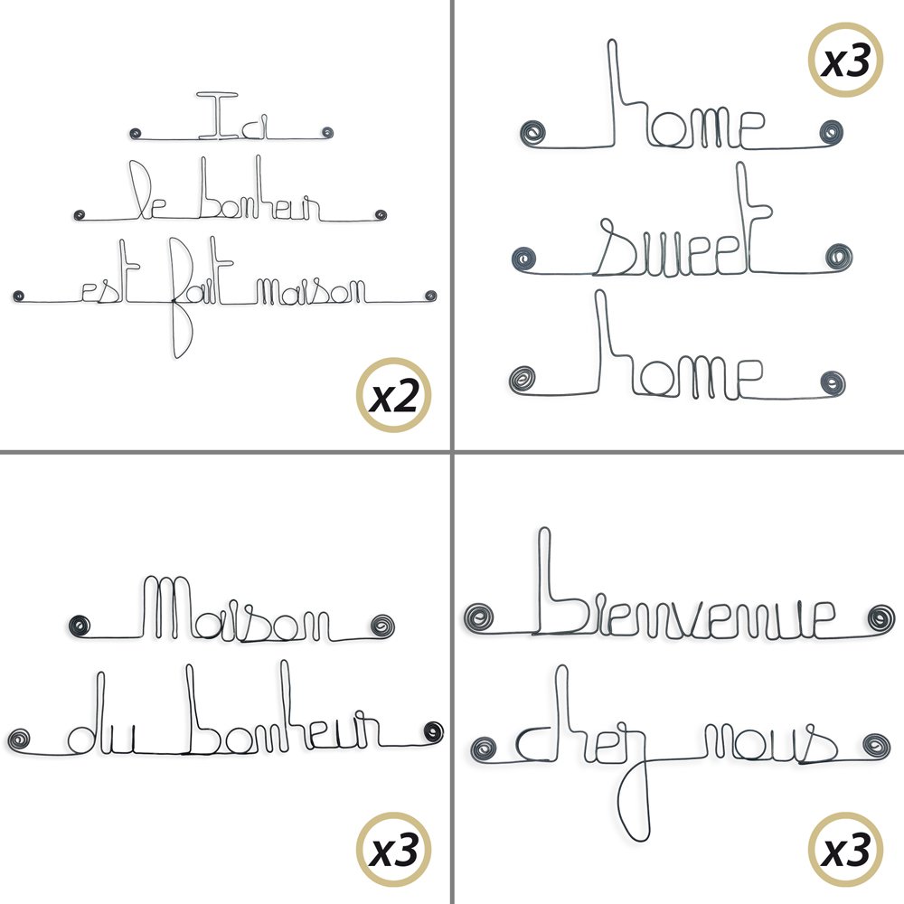 10% DI SCONTO Pacchetto di implementazione: Decorazione da parete in filo metallico “HOUSE”.