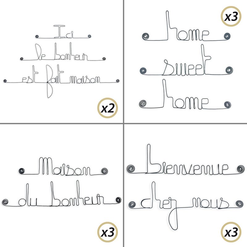 10% DI SCONTO Pacchetto di implementazione: Decorazione da parete in filo metallico “HOUSE”.
